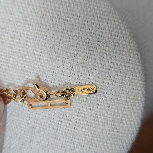 MONET GOLD TONE CHAIN WITH ACRYLIC BEADS NECKLACE - Picture 5 of 5